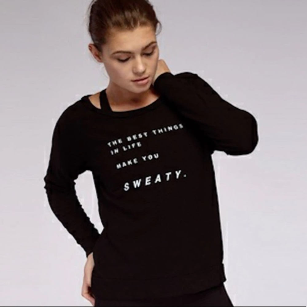Good HYOUman Women’s Black Long Sleeve Sweatshirt - Medium